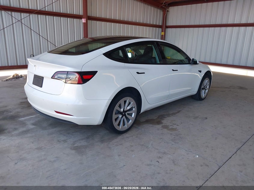2022 Tesla Model 3 VIN 5YJ3E1EA2NF142767 IAAI salvage auction — ELECTRICAL, Salvage Title, sold $4,550 on 2026-07-21 (photo 4)