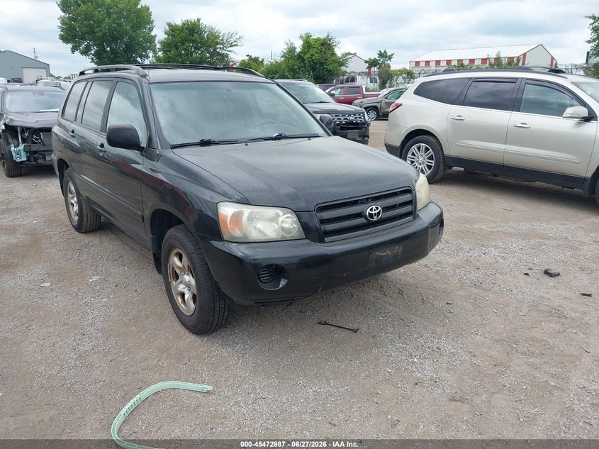 2006 Toyota Highlander VIN JTEGD21A960133494 IAAI salvage auction — NORMAL WEAR, Regular Certificate (Iowa), sold $500 on 2026-07-29 (photo 1)