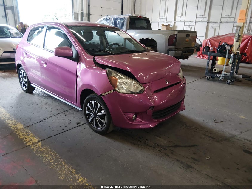 2015 Mitsubishi Mirage VIN ML32A3HJ3FH035505 IAAI salvage auction — FRONT END, Salvage (Oregon), sold $325 on 2026-09-10 (photo 1)