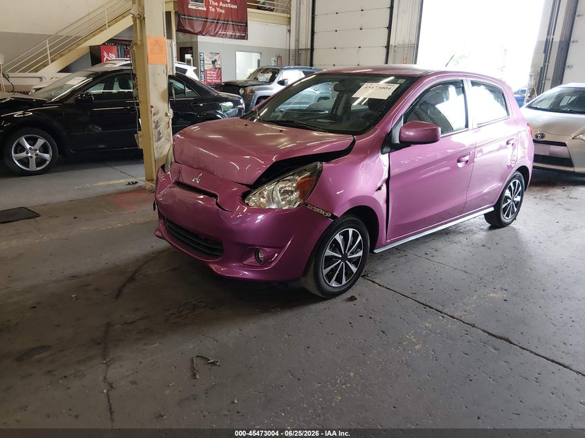2015 Mitsubishi Mirage VIN ML32A3HJ3FH035505 IAAI salvage auction — FRONT END, Salvage (Oregon), sold $325 on 2026-09-10 (photo 2)