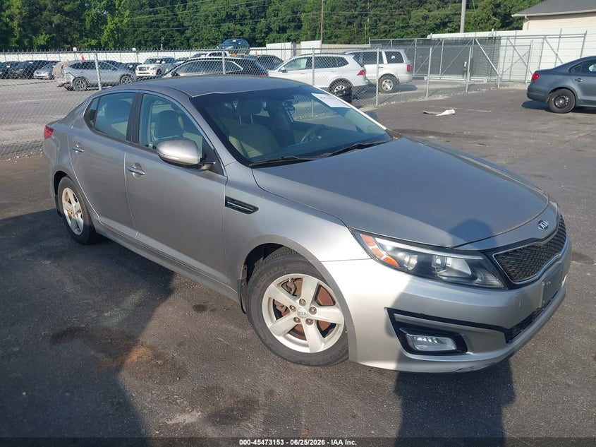 2015 Kia Optima VIN KNAGM4A70F5537787 IAAI salvage auction — NORMAL WEAR, Clear (Georgia), sold $1,000 on 2026-07-08 (photo 1)