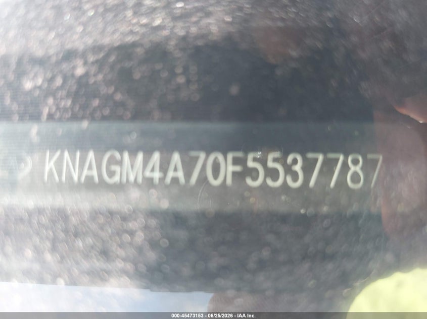 2015 Kia Optima VIN KNAGM4A70F5537787 IAAI salvage auction — NORMAL WEAR, Clear (Georgia), sold $1,000 on 2026-07-08 (photo 9)