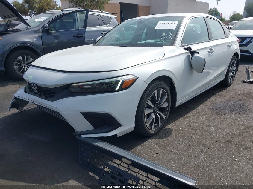 2022 Honda Civic VIN 19XFL1H7XNE003804 IAAI salvage auction — FRONT END, Salvage Certificate (California), sold $7,550 on 2026-07-10 (photo 2)