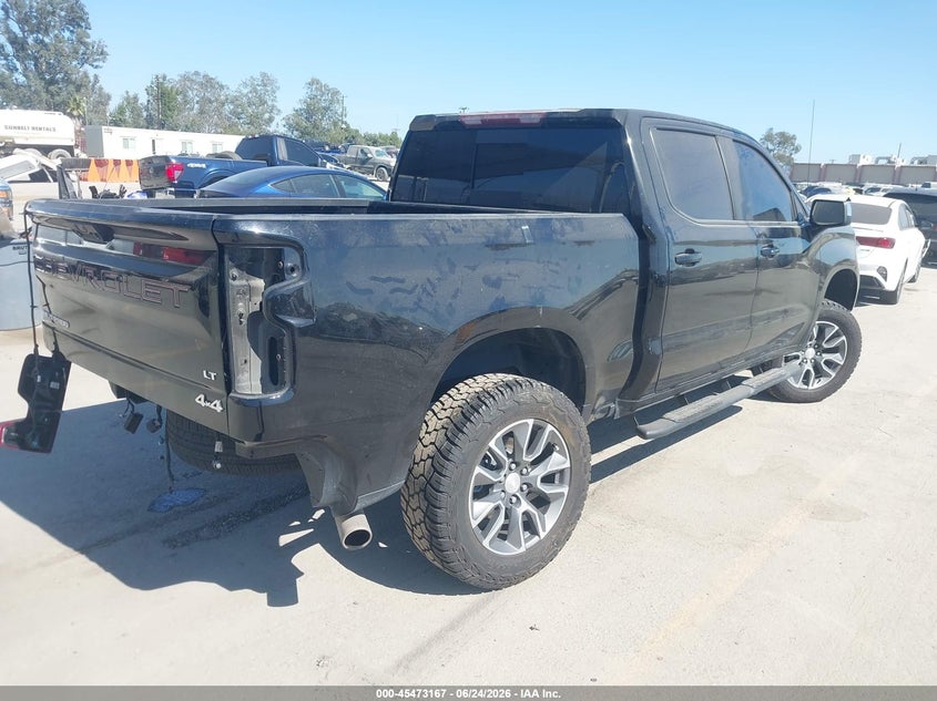 2022 Chevrolet Silverado VIN 1GCUDDED0NZ501448 IAAI salvage auction — REAR END, Salvage Title, sold $12,600 on 2026-07-29 (photo 4)