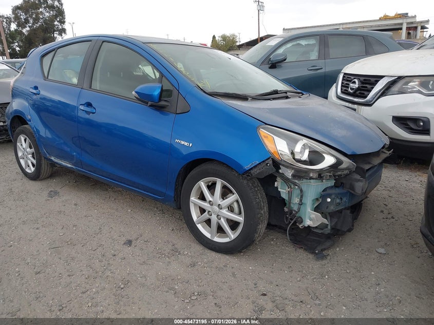2016 Toyota Prius c VIN JTDKDTB38G1136743 IAAI salvage auction — LEFT FRONT, Salvage Certificate (California), sold $1,525 on 2026-07-22 (photo 1)