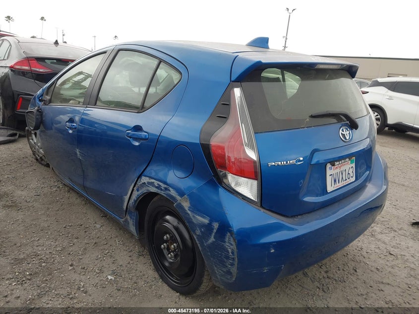 2016 Toyota Prius c VIN JTDKDTB38G1136743 IAAI salvage auction — LEFT FRONT, Salvage Certificate (California), sold $1,525 on 2026-07-22 (photo 3)