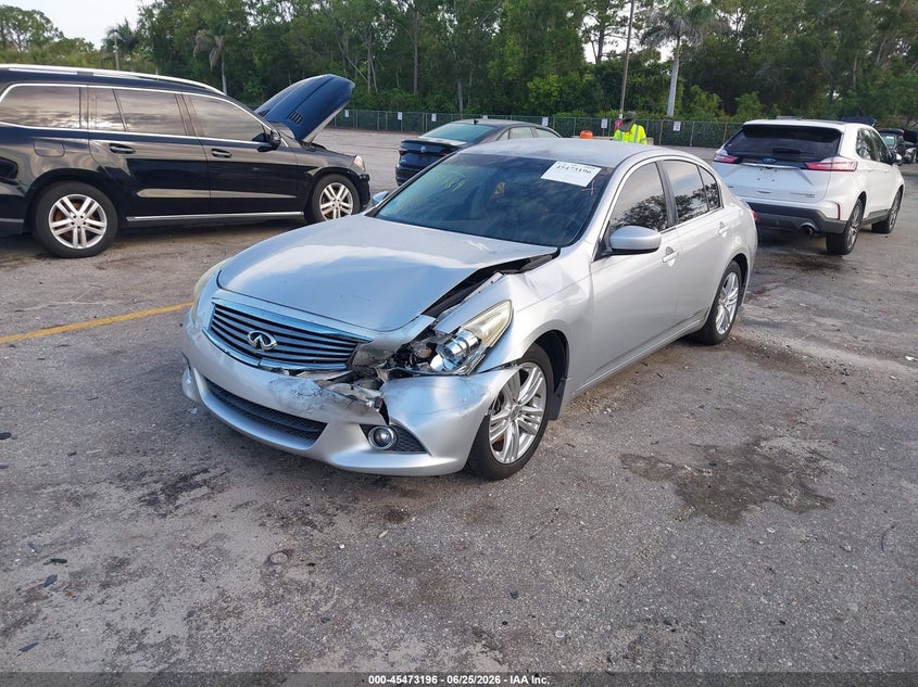 2013 Infiniti G VIN JN1CV6AP9DM304989 IAAI salvage auction — LEFT FRONT, Salvage Title, sold $1,775 on 2026-07-13 (photo 2)