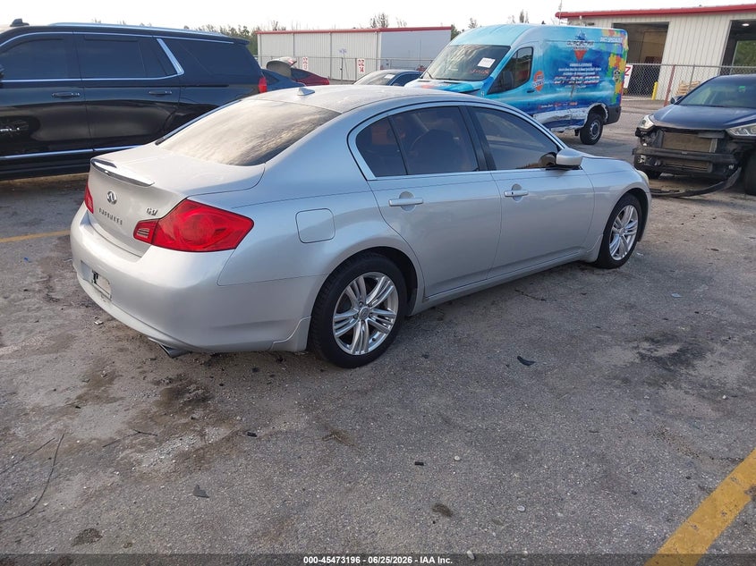 2013 Infiniti G VIN JN1CV6AP9DM304989 IAAI salvage auction — LEFT FRONT, Salvage Title, sold $1,775 on 2026-07-13 (photo 4)