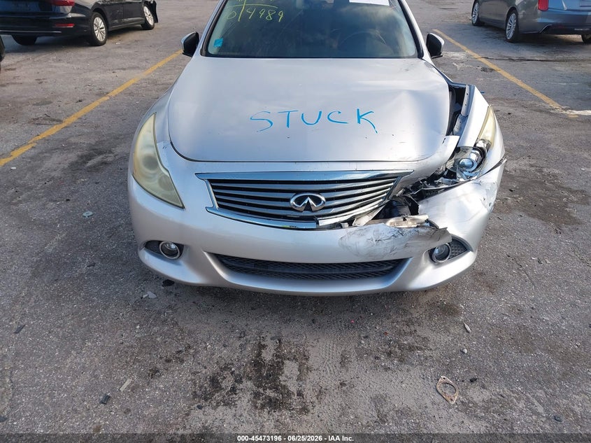 2013 Infiniti G VIN JN1CV6AP9DM304989 IAAI salvage auction — LEFT FRONT, Salvage Title, sold $1,775 on 2026-07-13 (photo 6)