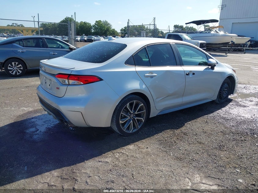 2021 Toyota Corolla VIN 5YFS4MCE9MP057854 IAAI salvage auction — RIGHT REAR, Salvage Title, sold $5,100 on 2026-07-22 (photo 4)