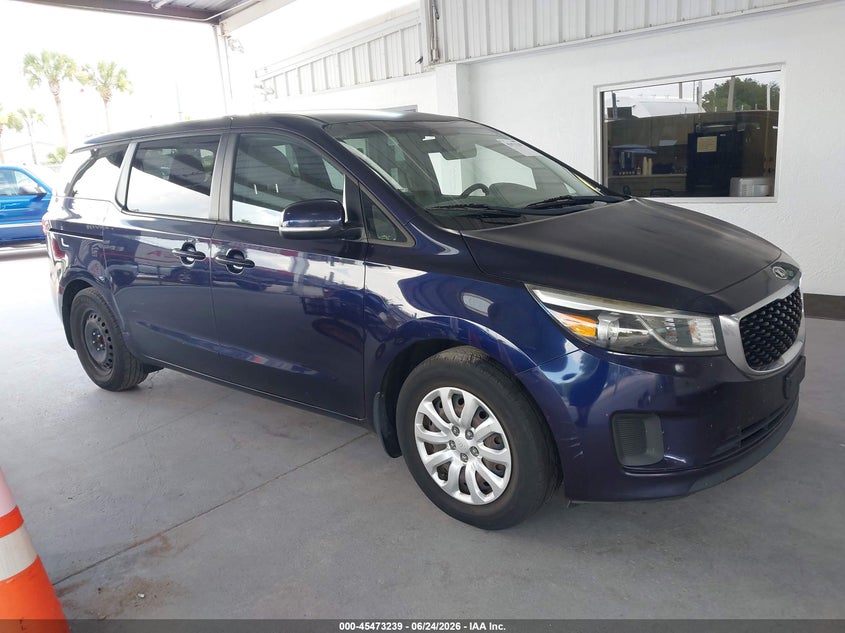 2018 Kia SEDONA VIN KNDMA5C17J6377309 IAAI salvage auction — NORMAL WEAR, Clear (Florida), sold $1,000 on 2026-07-22 (photo 1)