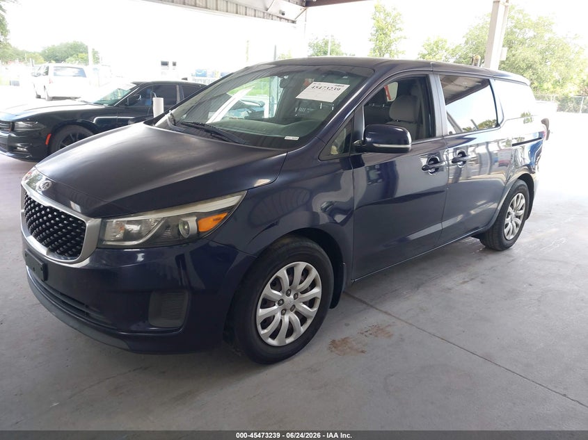 2018 Kia SEDONA VIN KNDMA5C17J6377309 IAAI salvage auction — NORMAL WEAR, Clear (Florida), sold $1,000 on 2026-07-22 (photo 2)