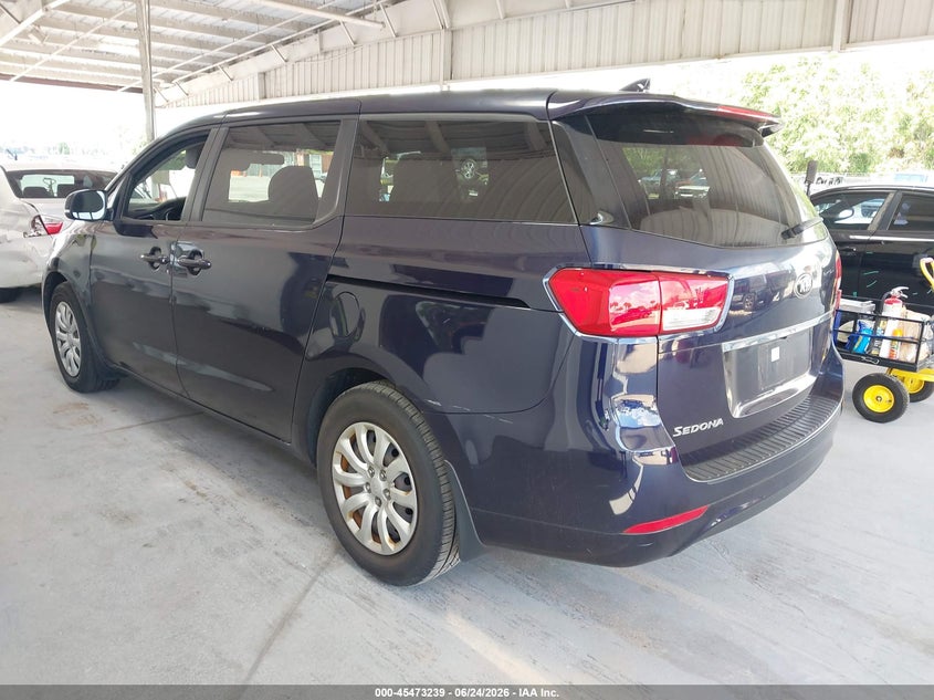 2018 Kia SEDONA VIN KNDMA5C17J6377309 IAAI salvage auction — NORMAL WEAR, Clear (Florida), sold $1,000 on 2026-07-22 (photo 3)