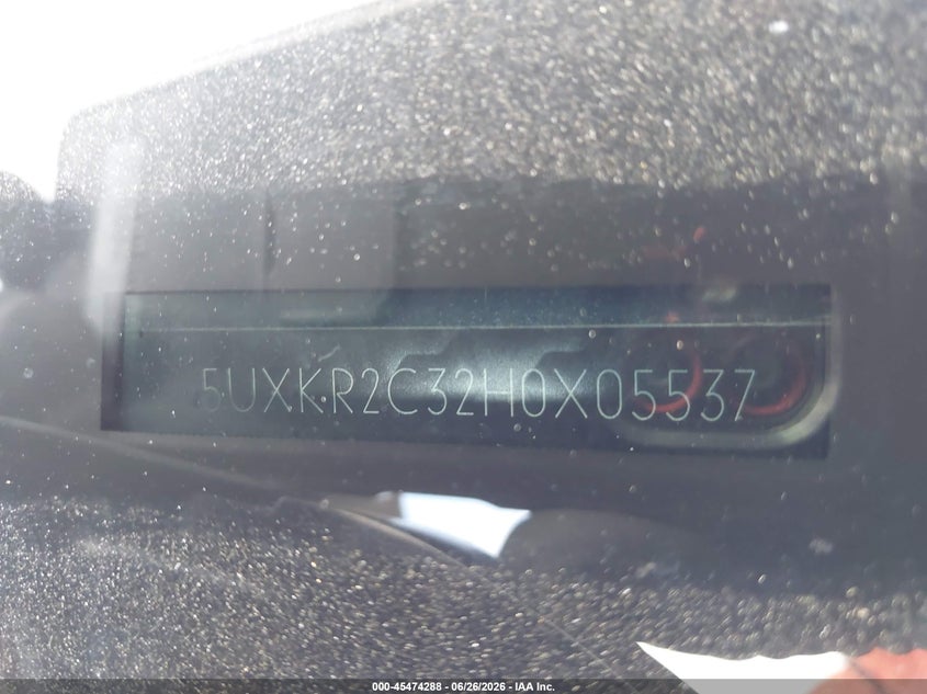 2017 BMW X5 VIN 5UXKR2C32H0X05537 IAAI salvage auction — LEFT SIDE, Salvage (Texas), sold $5,550 on 2026-07-24 (photo 9)