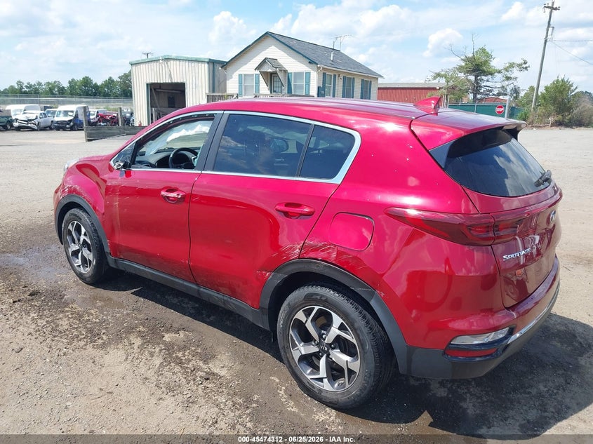 2020 Kia Sportage VIN KNDPM3AC7L7644040 IAAI salvage auction — LEFT SIDE, Salvage Title, sold $25 on 2026-07-27 (photo 3)