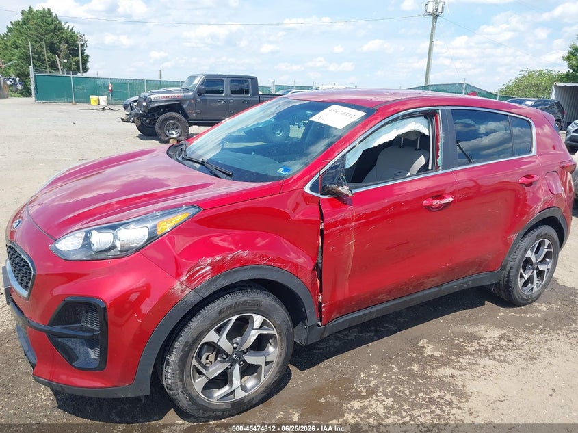 2020 Kia Sportage VIN KNDPM3AC7L7644040 IAAI salvage auction — LEFT SIDE, Salvage Title, sold $25 on 2026-07-27 (photo 6)