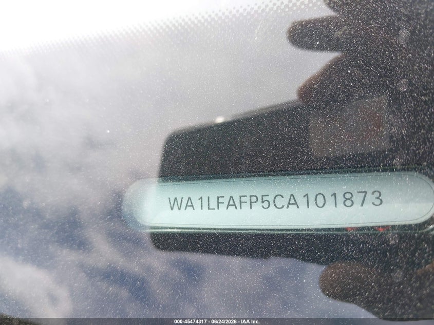 2012 Audi Q5 VIN WA1LFAFP5CA101873 IAAI salvage auction — NORMAL WEAR, Clear (Georgia), sold $875 on 2026-07-14 (photo 9)