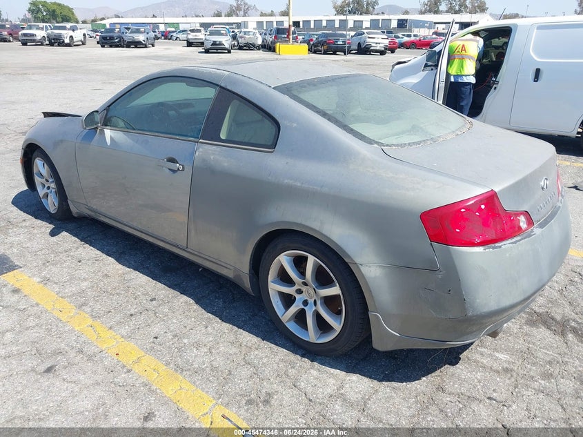 2005 Infiniti G VIN JNKCV54E95M426687 IAAI salvage auction — FRONT & REAR, Clear - Dealer Only (California), sold $600 on 2026-07-28 (photo 3)