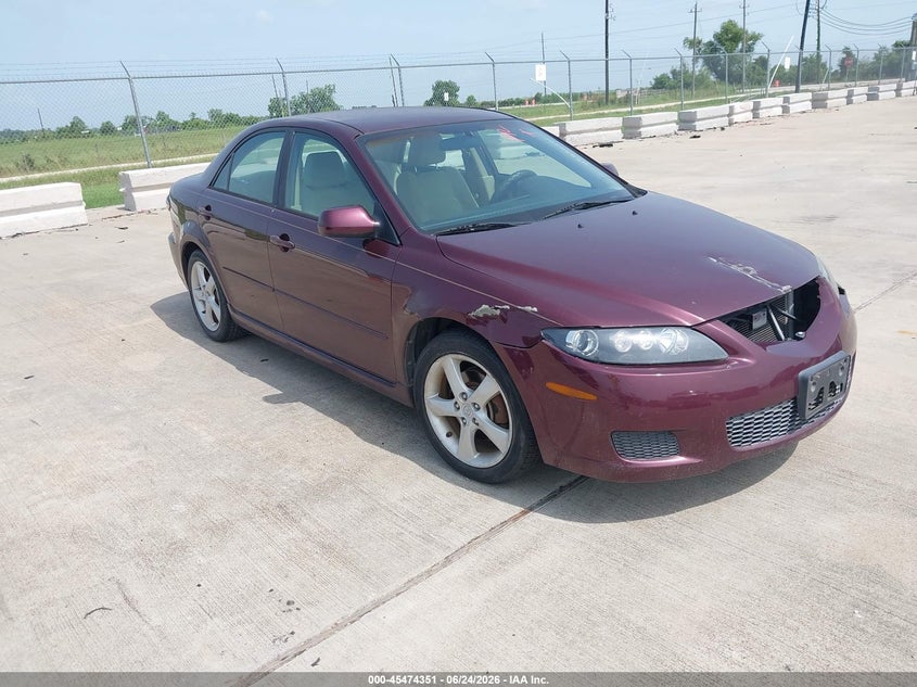 2008 Mazda 6 VIN 1YVHP80CX85M44406 IAAI salvage auction — FRONT END, Original (Texas), sold $600 on 2026-07-10 (photo 1)