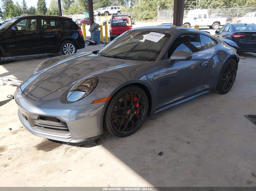 2026 Porsche 911 VIN WP0AH2A93TS214379 IAAI salvage auction — REAR END, Bill Of Sale (Washington), sold $109,000 on 2026-07-20 (photo 2)