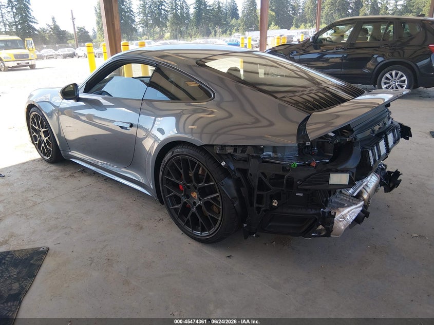 2026 Porsche 911 VIN WP0AH2A93TS214379 IAAI salvage auction — REAR END, Bill Of Sale (Washington), sold $109,000 on 2026-07-20 (photo 3)