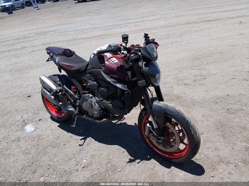 2022 Ducati Monster VIN ZDMMAMDT9NB005868 IAAI salvage auction — FRONT END, Salvage (California), sold $2,700 on 2026-07-20 (photo 1)