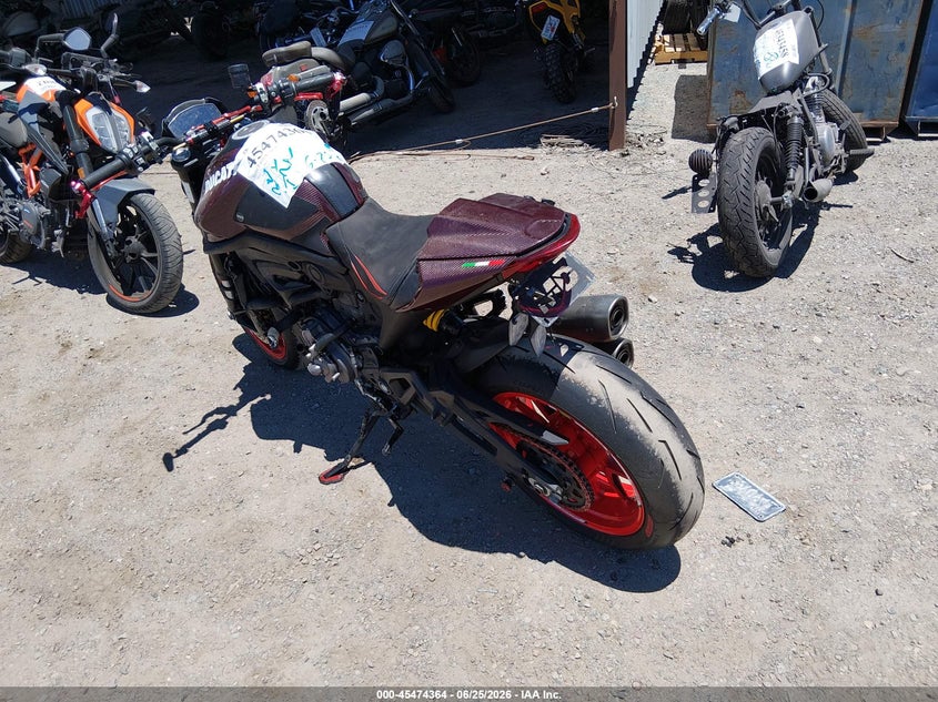2022 Ducati Monster VIN ZDMMAMDT9NB005868 IAAI salvage auction — FRONT END, Salvage (California), sold $2,700 on 2026-07-20 (photo 3)