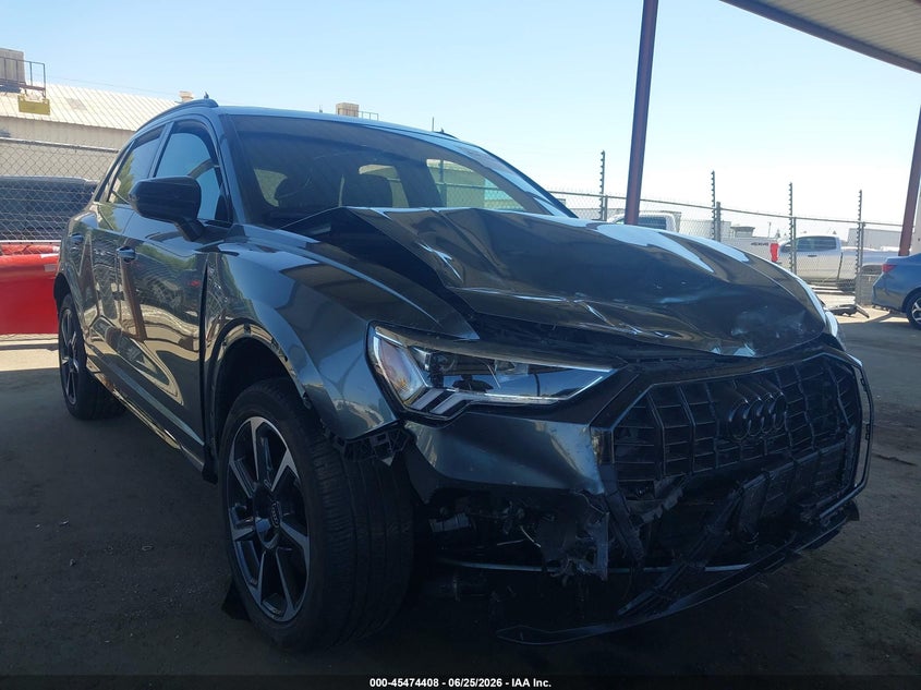 2025 Audi Q3 VIN WA1EECF37S1103238 IAAI salvage auction — FRONT END, Salvage (California), sold $10,200 on 2026-07-31 (photo 1)