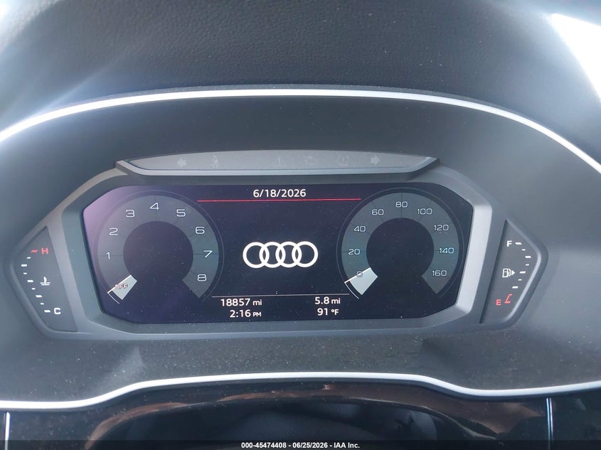 2025 Audi Q3 VIN WA1EECF37S1103238 IAAI salvage auction — FRONT END, Salvage (California), sold $10,200 on 2026-07-31 (photo 7)
