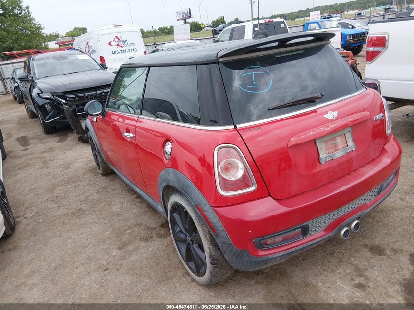 2013 Mini Hard top VIN WMWSV3C5XDT393185 IAAI salvage auction — NORMAL WEAR, Clear - Public Restricted (Oklahoma), sold $250 on 2026-07-29 (photo 3)