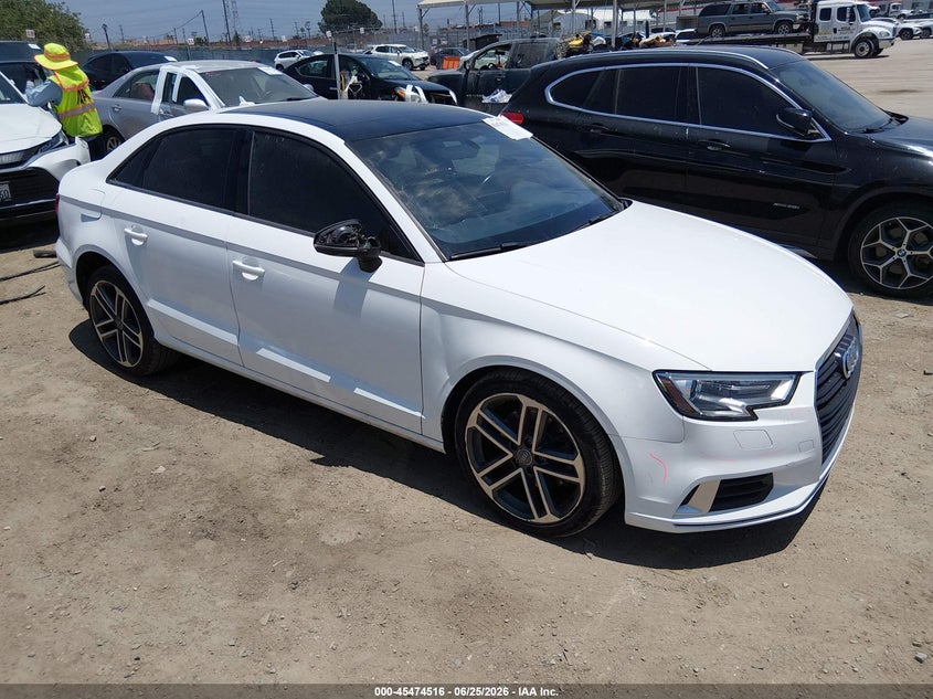 2017 Audi A3 VIN WAUAUGFF2H1055422 IAAI salvage auction — LEFT REAR, Salvage (California), sold $3,300 on 2026-07-22 (photo 1)