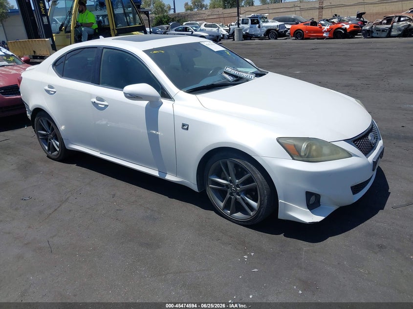 2012 Lexus Is VIN JTHBF5C24C5165685 IAAI salvage auction — REAR END, Salvage Certificate (California), sold $2,050 on 2026-07-19 (photo 1)