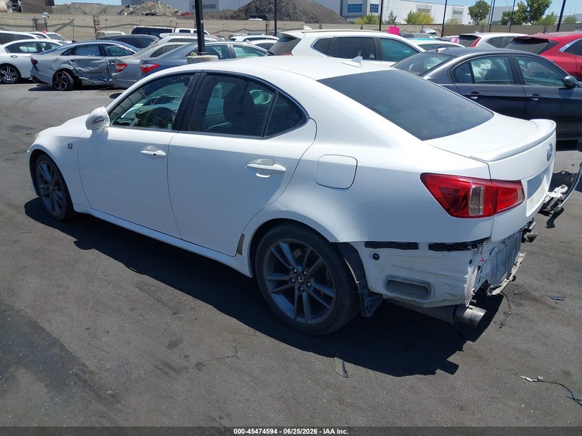2012 Lexus Is VIN JTHBF5C24C5165685 IAAI salvage auction — REAR END, Salvage Certificate (California), sold $2,050 on 2026-07-19 (photo 3)