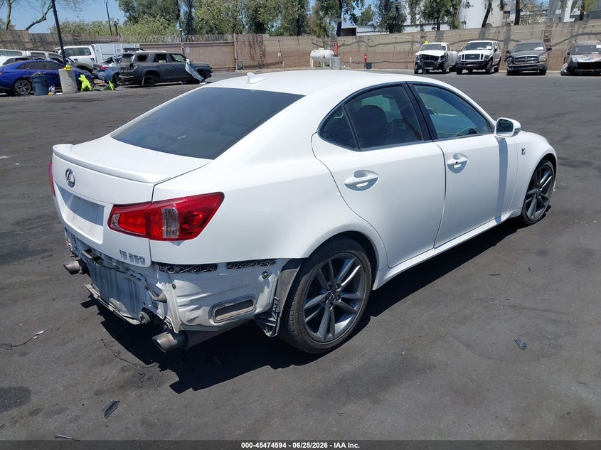 2012 Lexus Is VIN JTHBF5C24C5165685 IAAI salvage auction — REAR END, Salvage Certificate (California), sold $2,050 on 2026-07-19 (photo 4)