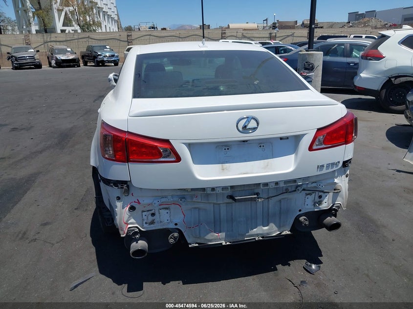 2012 Lexus Is VIN JTHBF5C24C5165685 IAAI salvage auction — REAR END, Salvage Certificate (California), sold $2,050 on 2026-07-19 (photo 6)