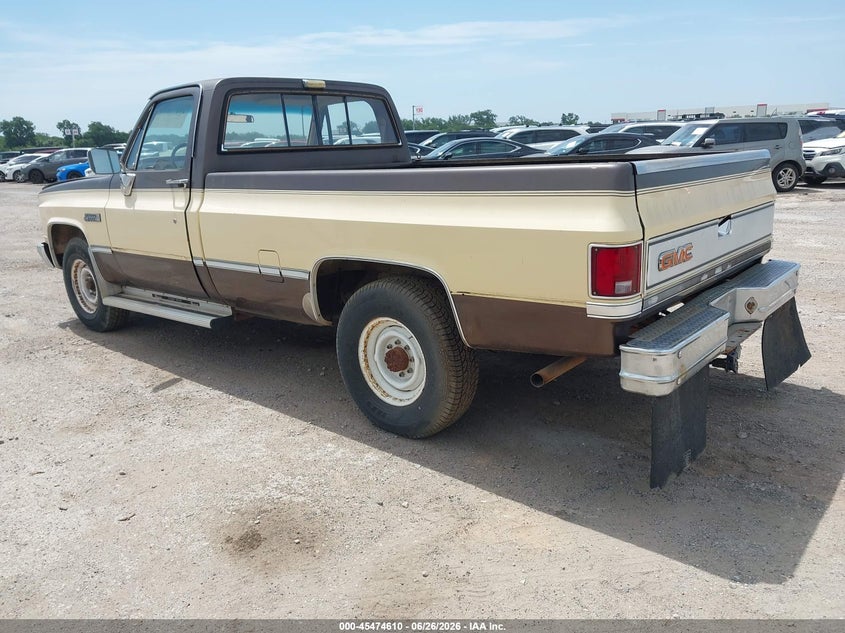 1984 Gmc C2500 VIN 1GTGC24WXEJ511698 IAAI salvage auction — NORMAL WEAR, Original (Texas), sold $2,800 on 2026-07-07 (photo 3)