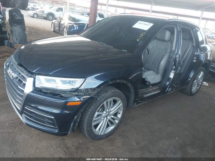 2018 Audi Q5 VIN WA1BNAFY9J2174677 IAAI salvage auction — SIDE, Salvage Title, sold $5,700 on 2026-07-31 (photo 2)