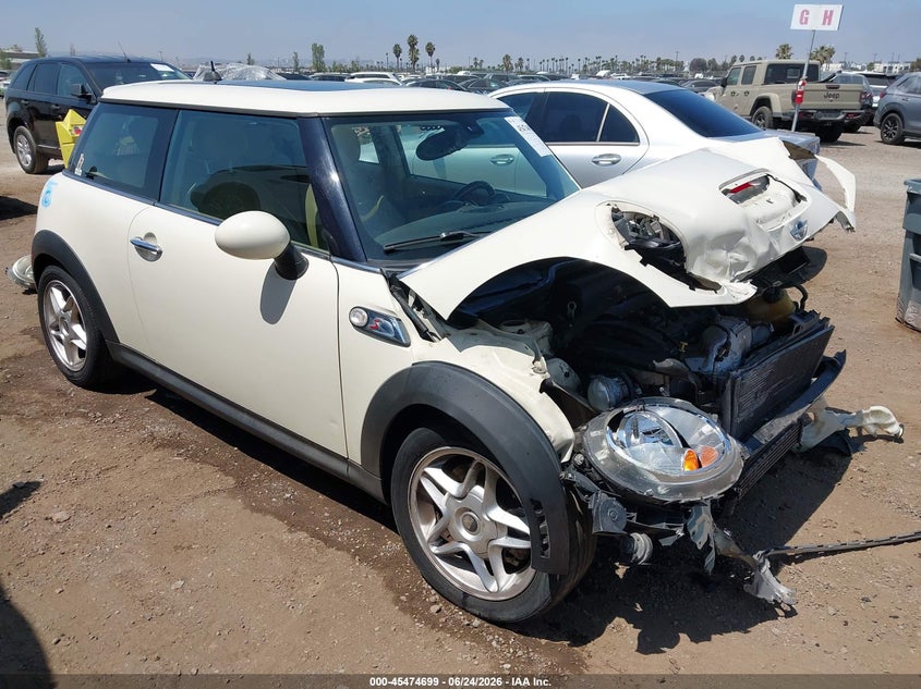 2010 Mini Cooper VIN WMWMF7C54ATW88422 IAAI salvage auction — FRONT END, Salvage (California), sold $275 on 2026-08-03 (photo 1)