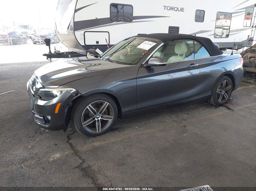 2017 BMW 2er VIN WBA2K9C56HV647061 IAAI salvage auction — FRONT END, Salvage (California), sold $3,150 on 2026-07-28 (photo 2)