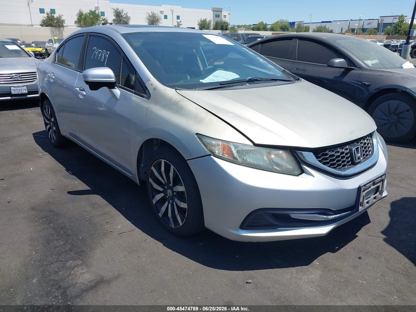 2014 Honda Civic VIN 19XFB2F90EE235079 IAAI salvage auction — LEFT SIDE, Salvage Title, sold $1,700 on 2026-07-30 (photo 1)
