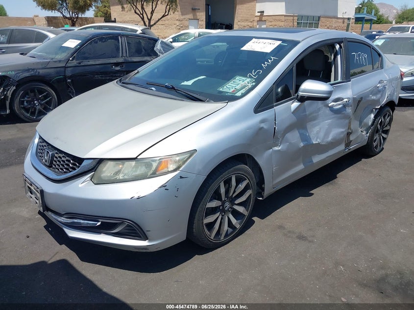 2014 Honda Civic VIN 19XFB2F90EE235079 IAAI salvage auction — LEFT SIDE, Salvage Title, sold $1,700 on 2026-07-30 (photo 2)