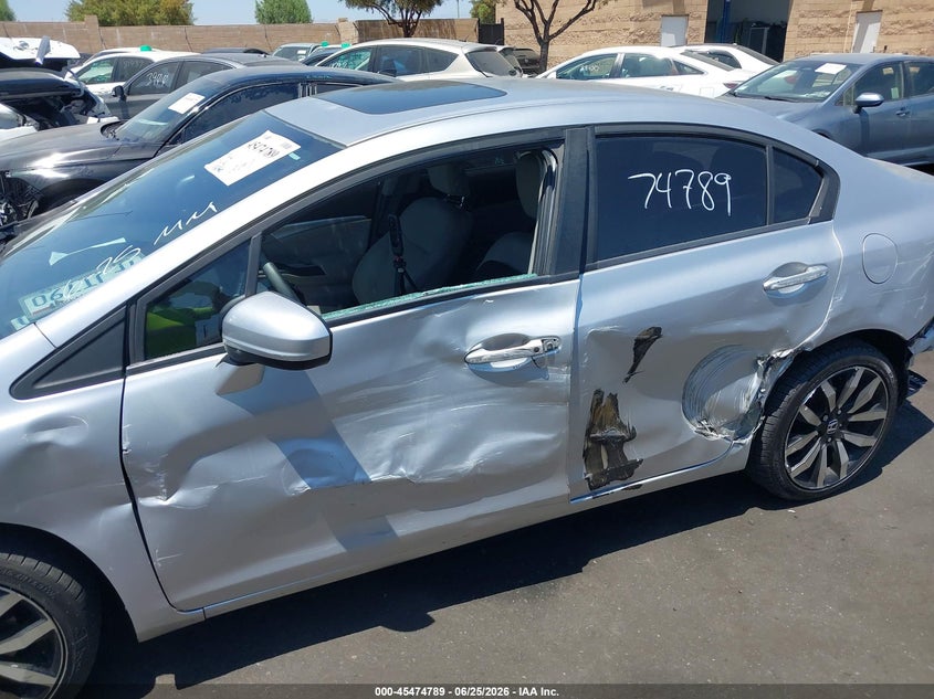 2014 Honda Civic VIN 19XFB2F90EE235079 IAAI salvage auction — LEFT SIDE, Salvage Title, sold $1,700 on 2026-07-30 (photo 6)