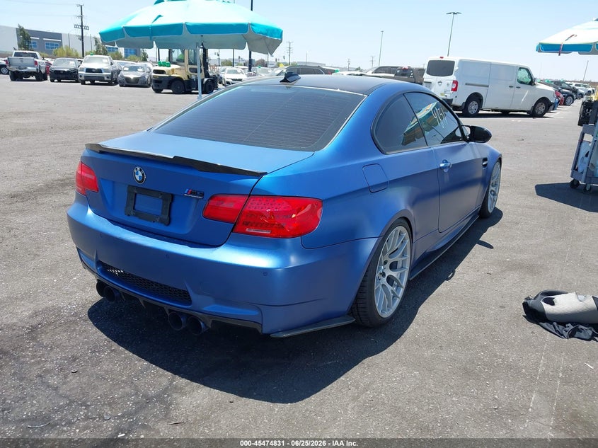 2013 BMW M3 VIN WBSKG9C50DJ594081 IAAI salvage auction — ENGINE DAMAGE, Salvage Certificate (California), sold $13,100 on 2026-07-24 (photo 4)