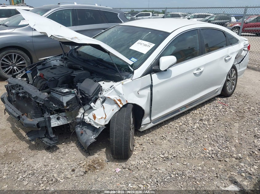 2017 Hyundai Sonata VIN 5NPE34AFXHH582890 IAAI salvage auction — FRONT END, Original (Texas), sold $675 on 2026-07-22 (photo 2)
