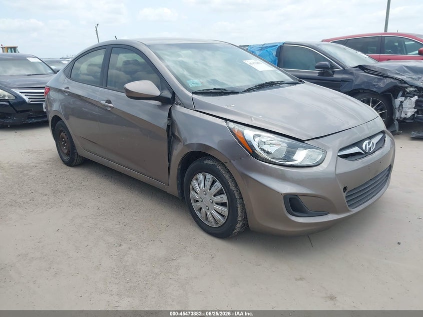 2013 Hyundai Accent VIN KMHCT4AE5DU347081 IAAI salvage auction — NORMAL WEAR, Original (Texas), sold $725 on 2026-07-07 (photo 1)
