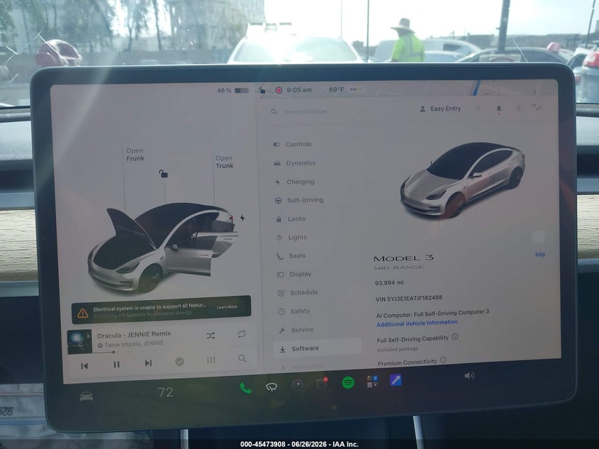 2018 Tesla Model 3 VIN 5YJ3E1EA7JF162488 IAAI salvage auction — FRONT END, Salvage Title, sold $5,175 on 2026-07-24 (photo 7)