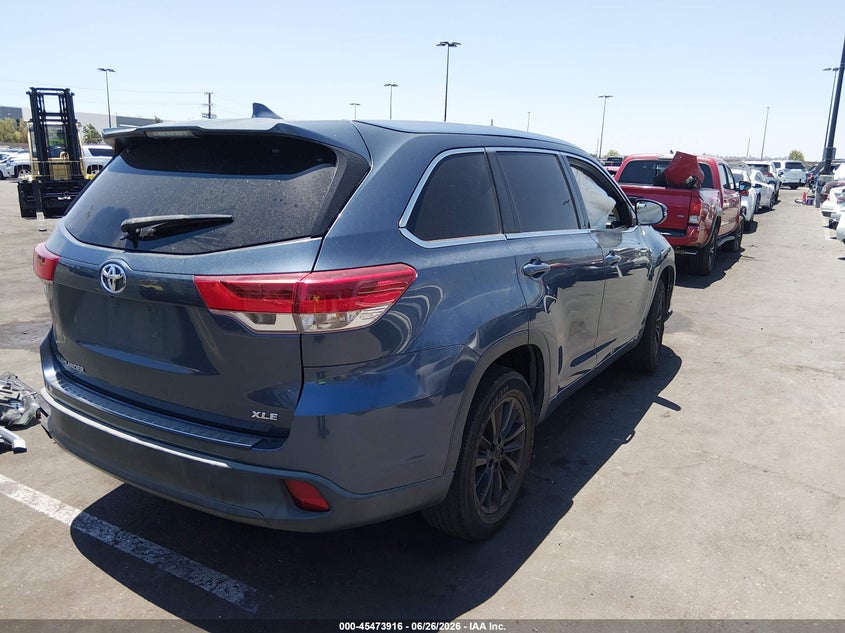 2017 Toyota Highlander VIN 5TDKZRFH4HS522526 IAAI salvage auction — FRONT END, Salvage Title, sold $4,100 on 2026-07-31 (photo 4)