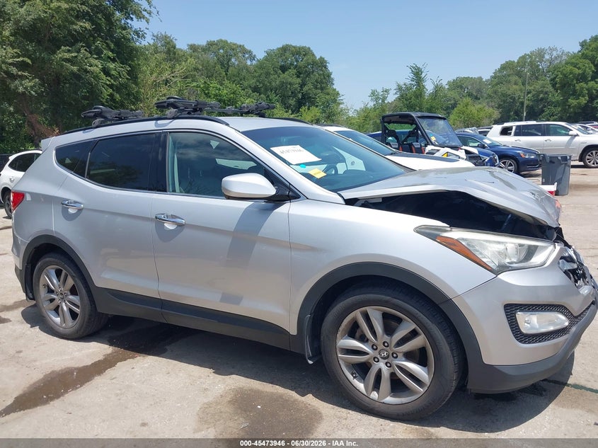 2013 Hyundai Santa fe VIN 5XYZUDLA3DG051936 IAAI salvage auction — FRONT END, Salvage (Kansas), sold $725 on 2026-07-31 (photo 1)