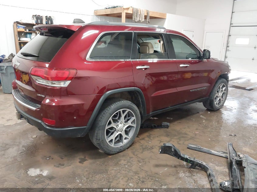 2020 Jeep Grand cherokee VIN 1C4RJFBG8LC398899 IAAI salvage auction — FRONT END, Regular (South Dakota), sold $4,400 on 2026-07-31 (photo 4)