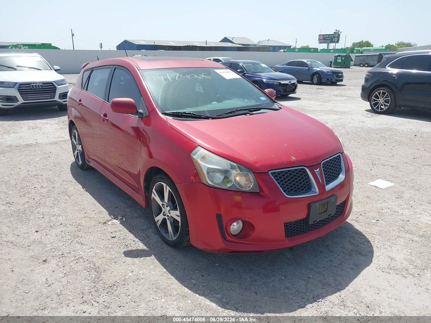 2009 Pontiac Vibe VIN 5Y2SR67009Z442812 IAAI salvage auction — HAIL, Original (Texas), sold $875 on 2026-07-22 (photo 1)